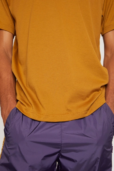 Shop Acne Studios Nash Face Caramel Brown In Classic Fit T-shirt