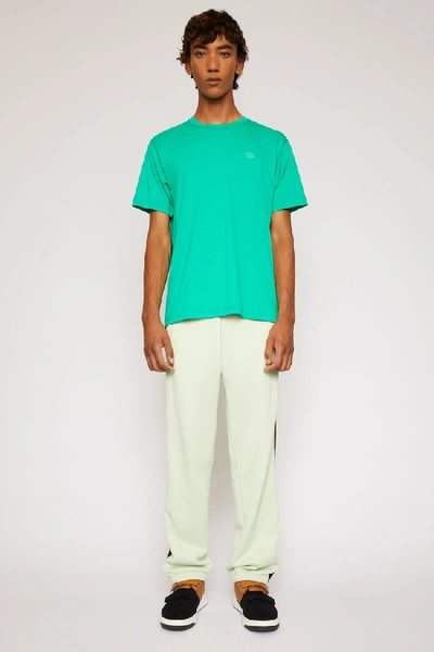 Shop Acne Studios Nash Face Emerald Green In Classic Fit T-shirt
