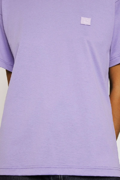 Shop Acne Studios Nash Face Lavender Purple In Classic Fit T-shirt