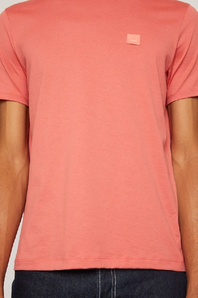 Shop Acne Studios Fa-wn-tshi000001 Pale Red In Slim-fit T-shirt