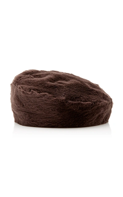Shop Eugenia Kim Mishka Faux-fur Hat In Dark Grey