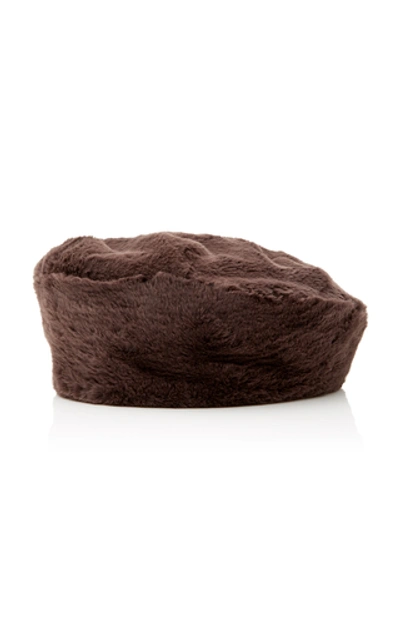 Shop Eugenia Kim Mishka Faux-fur Hat In Dark Grey