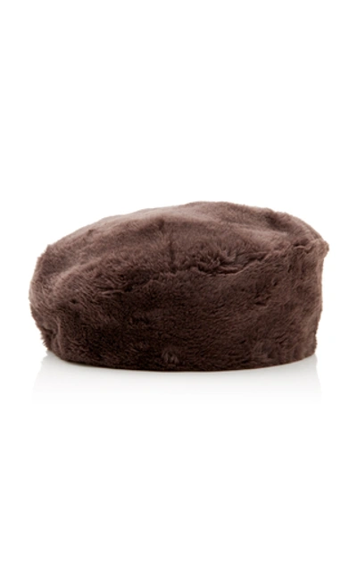 Shop Eugenia Kim Mishka Faux-fur Hat In Dark Grey