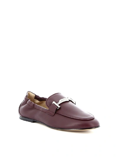 Shop Tod's Flat Shoes In Dark Violet