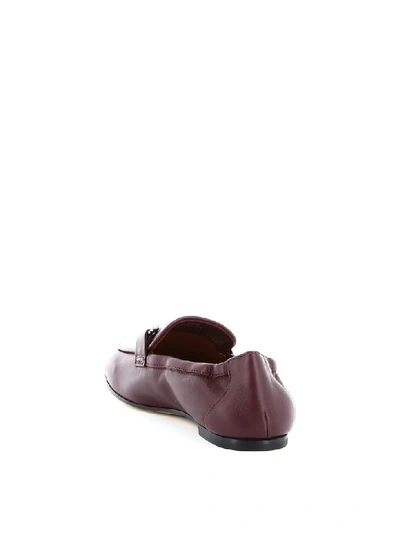 Shop Tod's Flat Shoes In Dark Violet