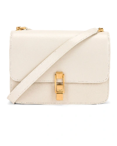 Shop Saint Laurent Carre Shoulder Bag In Neutral,white In Crema Soft
