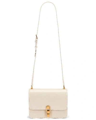 Shop Saint Laurent Carre Shoulder Bag In Neutral,white In Crema Soft