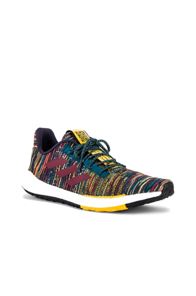 Shop Adidas By Missoni Pulseboost Hd In Tech Mineral & Collegiate Burgundy & Active Gold