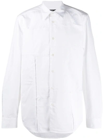 Shop Diesel Patchwork Detail Shirt In White