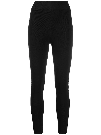 Shop Michael Michael Kors Side Logo Leggings In Black
