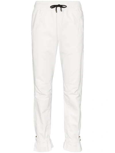 Shop Skiim Gaby Straight-leg Track Pants In White