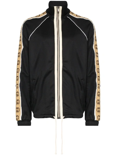 Shop Gucci Gg Stripe Track Jacket In Black