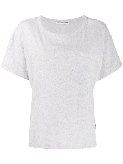 Shop Alexander Wang T T-shirt Mit Tasche In Grey