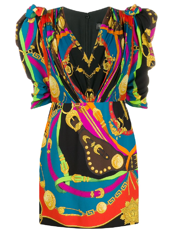 versace back cady shift mini dress