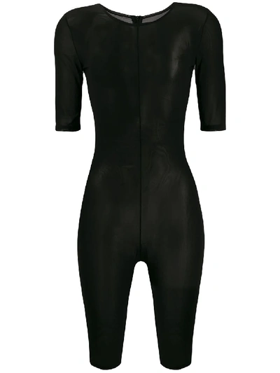 Shop Alchemy Sheer Fitted Playsuit In Black
