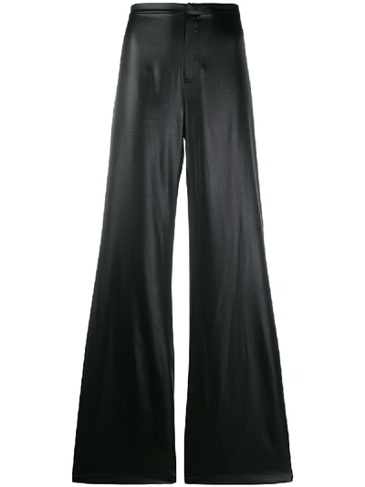 Shop Alexander Wang T Coated Flared Trousers In Black