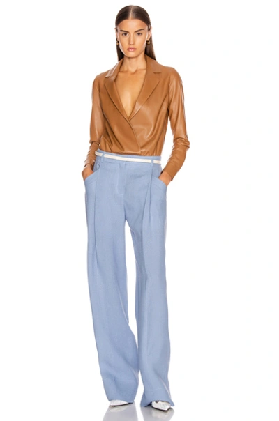 Shop Jacquemus Loya Pant In Light Blue