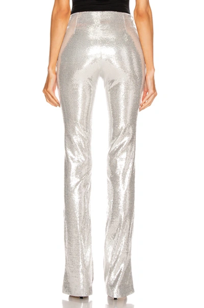Shop Galvan Ando Slashed Trouser Pant In Silver
