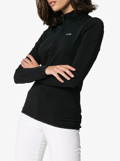 Shop Colmar Half-zip Base Layer Top In Black