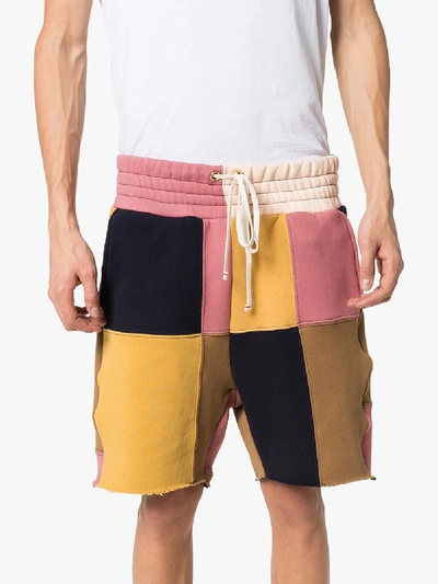 Shop Les Tien Yacht Patchwork Cotton Shorts In Black