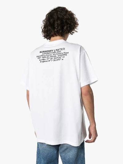 Shop Burberry Justin Logo Print Cotton T-shirt In White