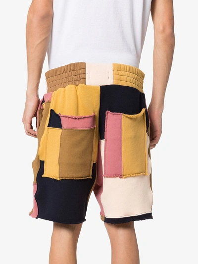 Shop Les Tien Yacht Patchwork Cotton Shorts In Black