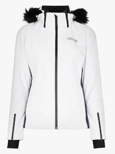 Shop Colmar Hooded Ski Jacket In White