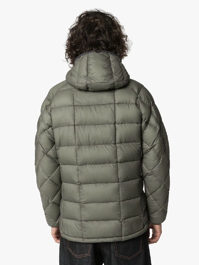 Shop And Wander Mens Grey Diamond Quilted Hooded Jacket