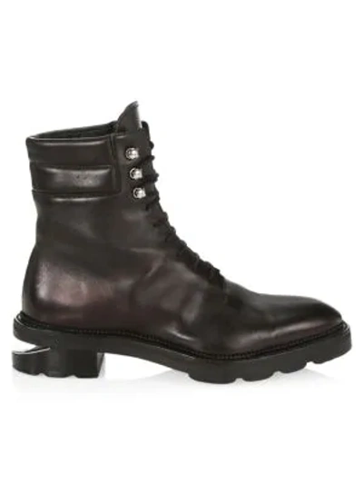 Shop Alexander Wang Andy Leather Hiking Boots In Black