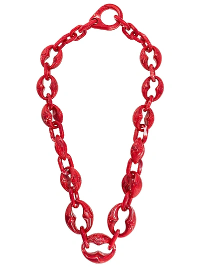 Shop Prada Klassische Halskette In Red