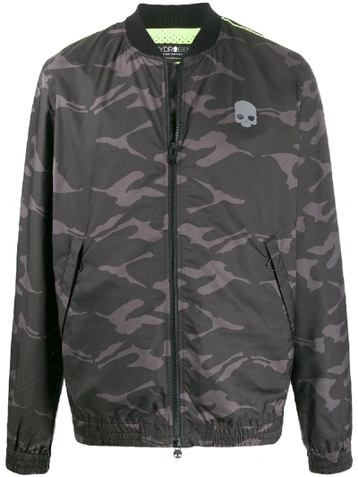 Shop Hydrogen Camouflage-print Track Jacket In Black