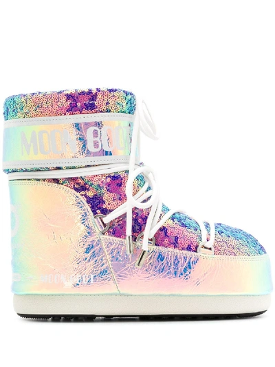 Shop Moon Boot Sequinned S In Purple