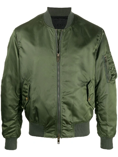 Shop Givenchy Zip-up Bomber Jacket In Green