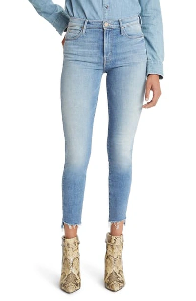 Shop Mother The Stunner High Waist Step Hem Ankle Skinny Jeans In Camp Expert