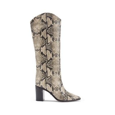 Shop Schutz Maryana Block Boot In Natural Snake