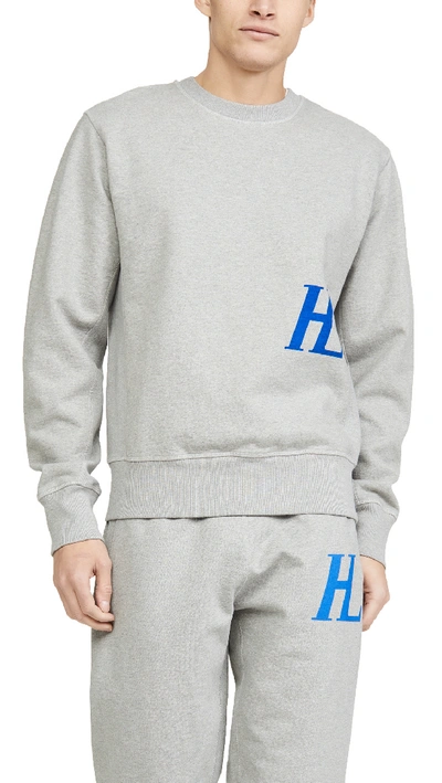 Shop Helmut Lang Masc Crew Sweatshirt In Precision Heather