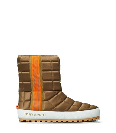 Shop Tory Sport Quilted Nylon Boots In Olive Drab/multi