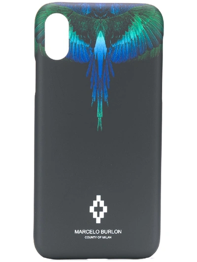 Shop Marcelo Burlon County Of Milan Black Polyurethane Cover