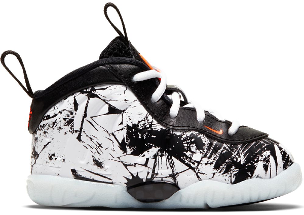 black white and orange foamposites