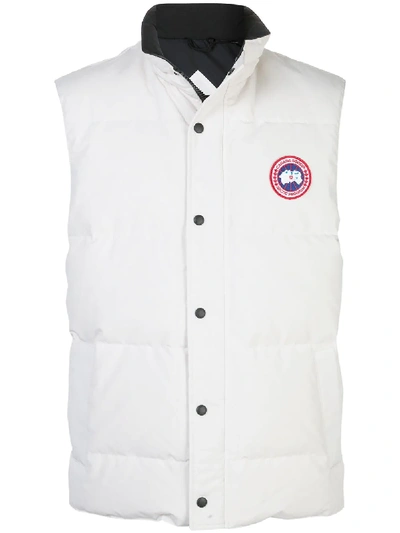 Shop Canada Goose Slim-fit Padded Gilet In White