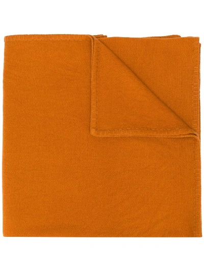 Shop Denis Colomb Stitch Edge Scarf In Orange