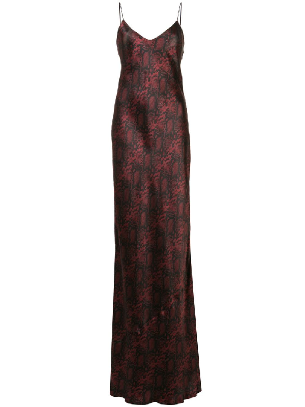 snakeskin silk dress