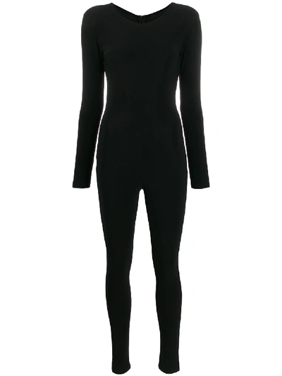 Shop Alchemy Zip-up Fitted Cat Suit In Black
