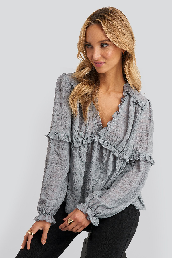 structured frill blouse nakd