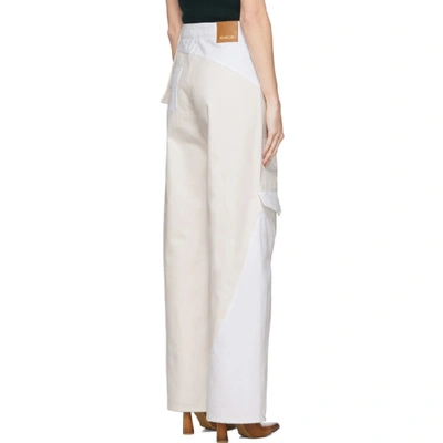 Shop Jacquemus White And Off-white Le Jean De Nimes Jeans In White/beige