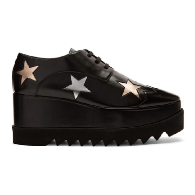 Shop Stella Mccartney Black Elyse Stars Derbys In K158 Blk/co