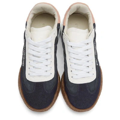 Shop Stella Mccartney Navy Loop Lace-up Sneakers In K488 Dblue