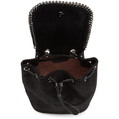 Shop Stella Mccartney Black Mini Falabella Backpack In 1000 Black