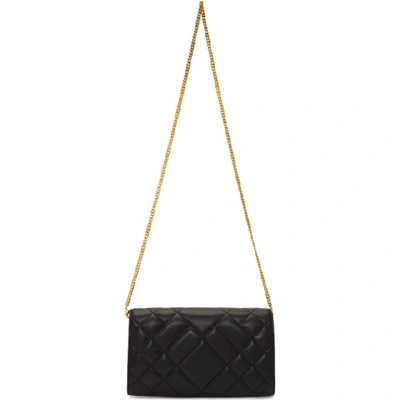 Shop Versace Black Quilted Medusa Tribute Chain Bag In K41ot Black