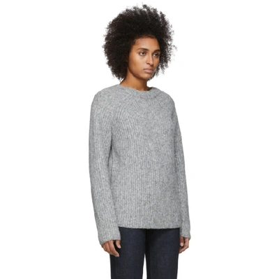 Shop Helmut Lang Grey Wool And Alpaca Ghost Sweater In Grey Melang